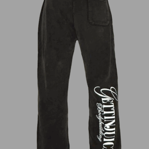 Back model view of GettinJuicd tapered gym joggers — men’s jogging bottoms for gym wear with printed branding and athletic cut.
